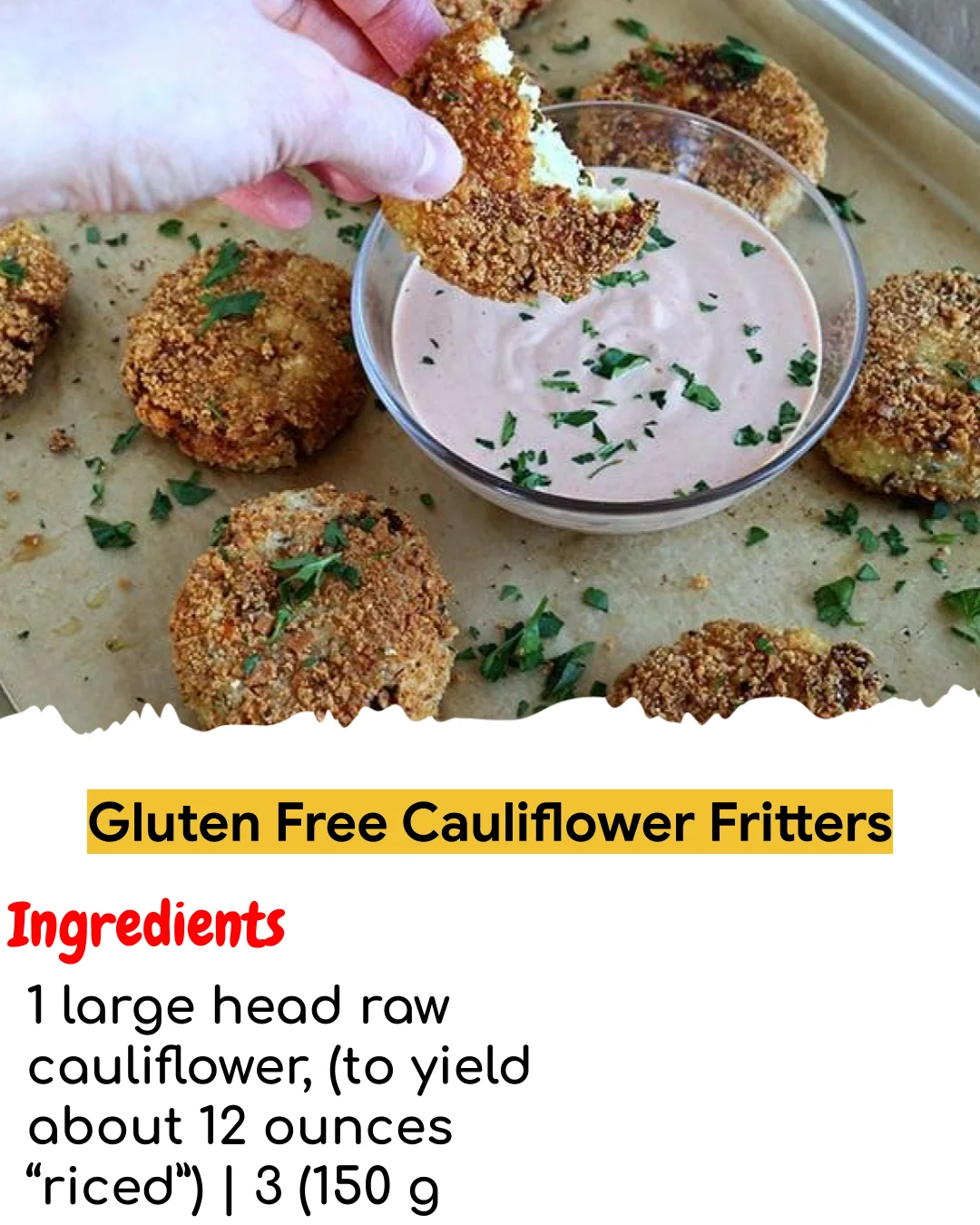Gluten Free Cauliflower Fritters (Easy 60-Minute)
