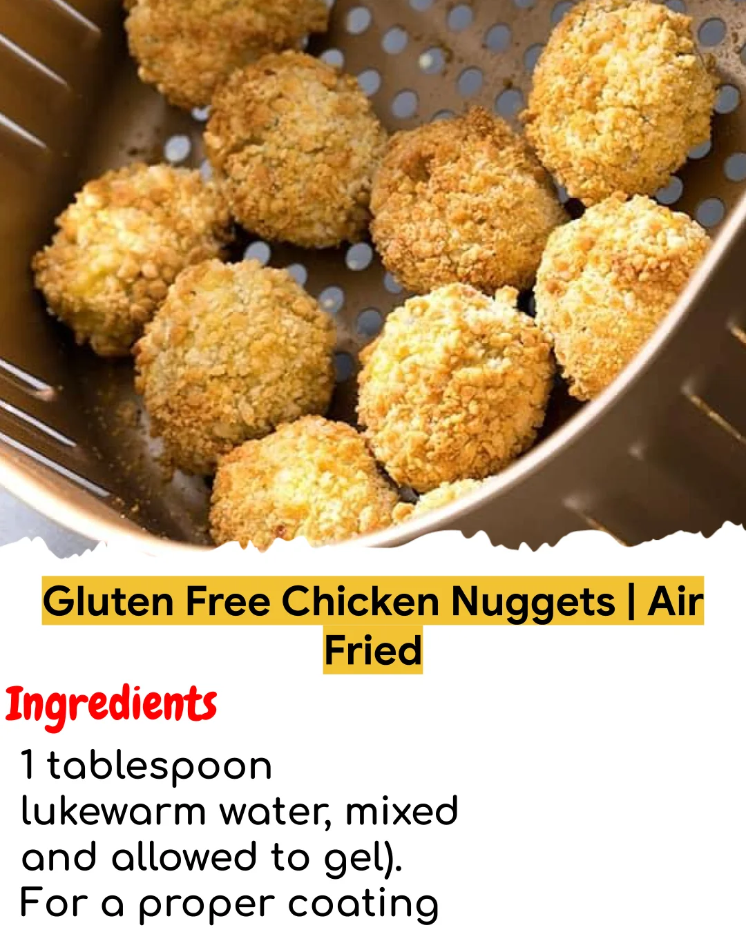 Gluten Free Chicken Nuggets | Air Fried (Tested 10+ Times)