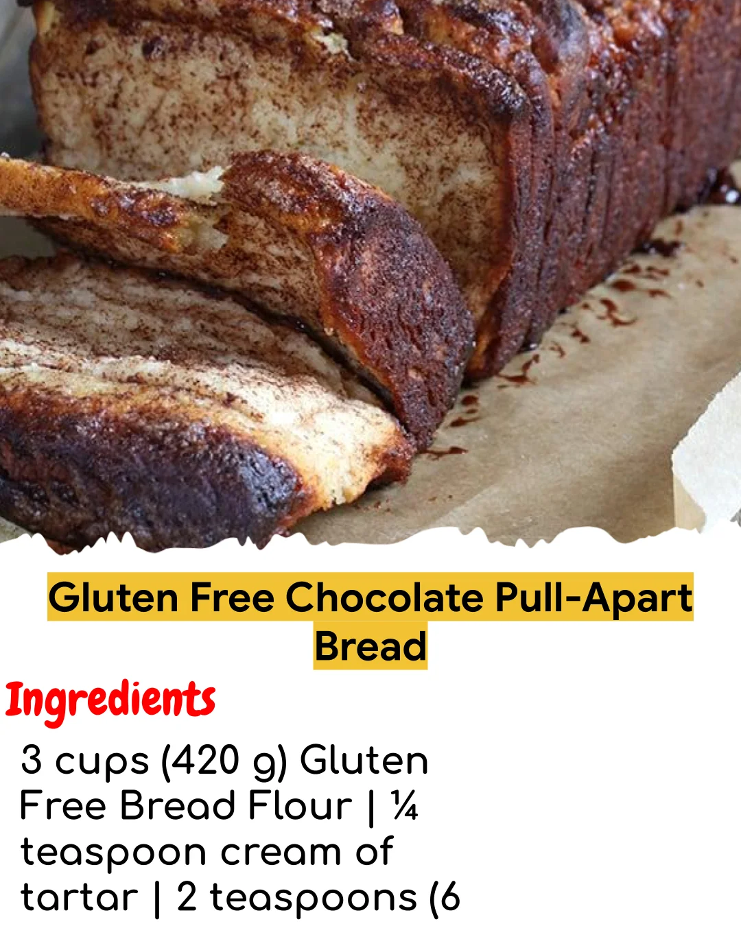 Gluten Free Chocolate Pull-Apart Bread (Easy 60-Minute)