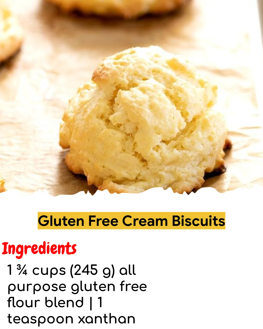 Gluten Free Cream Biscuits (Easy 60-Minute)