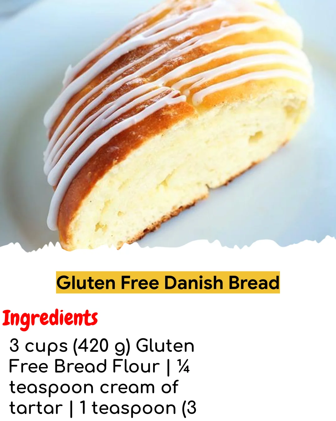 Gluten Free Danish Bread (Easy 60-Minute)