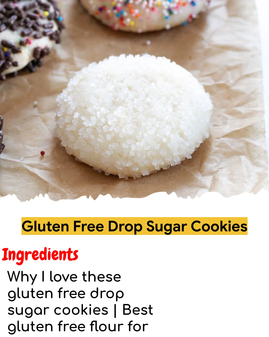 Gluten Free Drop Sugar Cookies (Meal Prep Friendly)