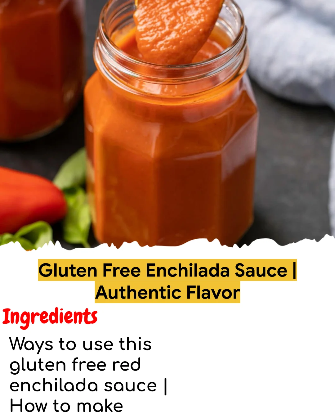 Gluten Free Enchilada Sauce | Authentic Flavor (Meal Prep Friendly)