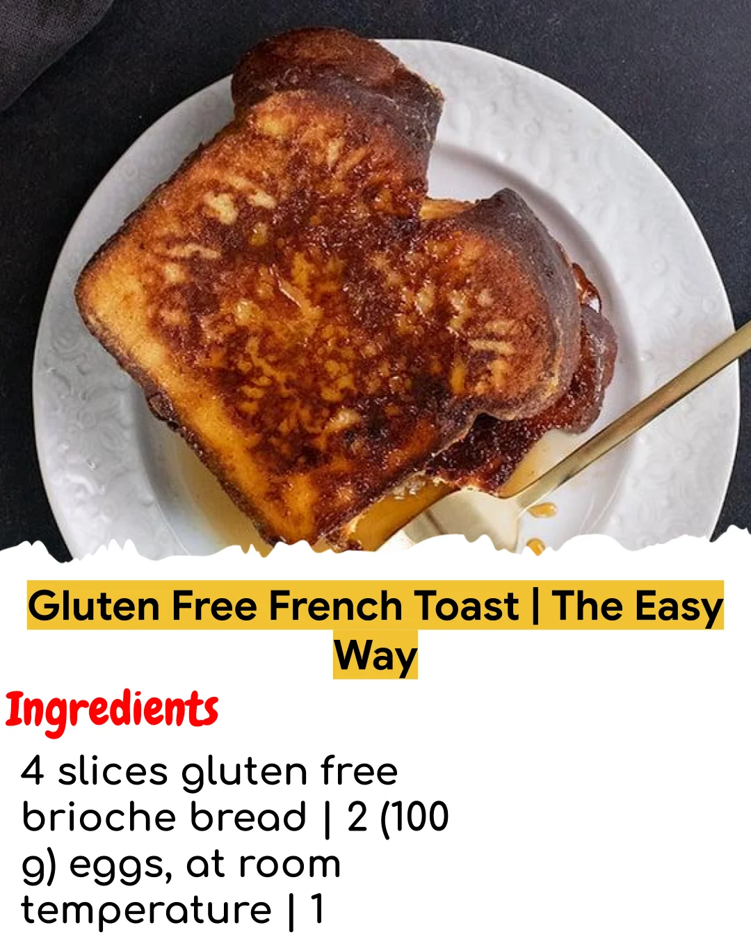 Gluten Free French Toast | The Easy Way (Meal Prep Friendly)