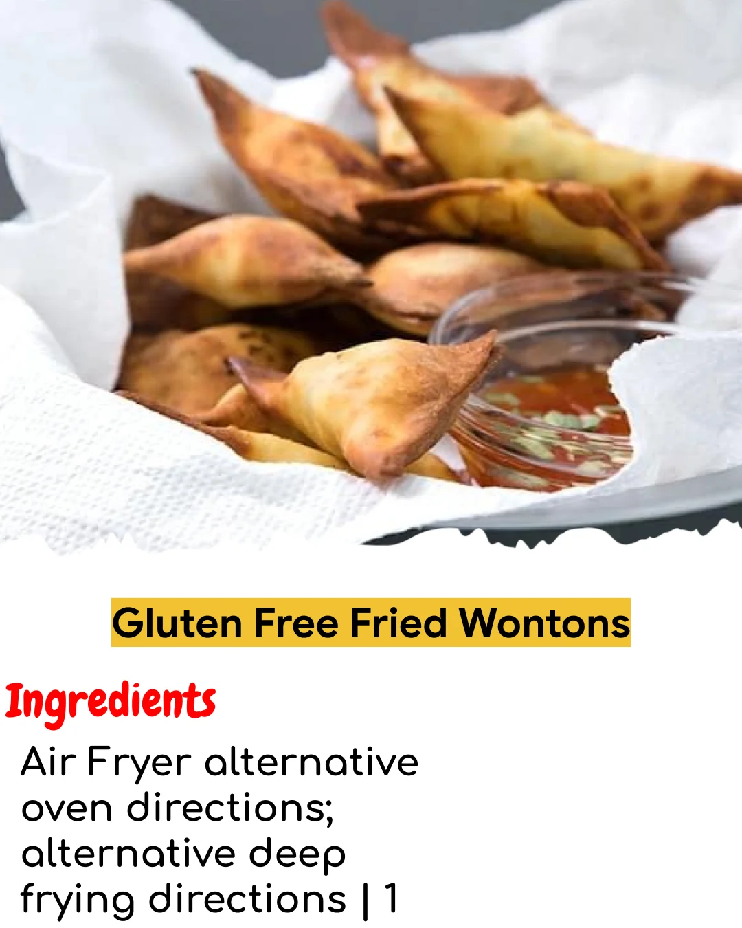 Gluten Free Fried Wontons (Easy 60-Minute)