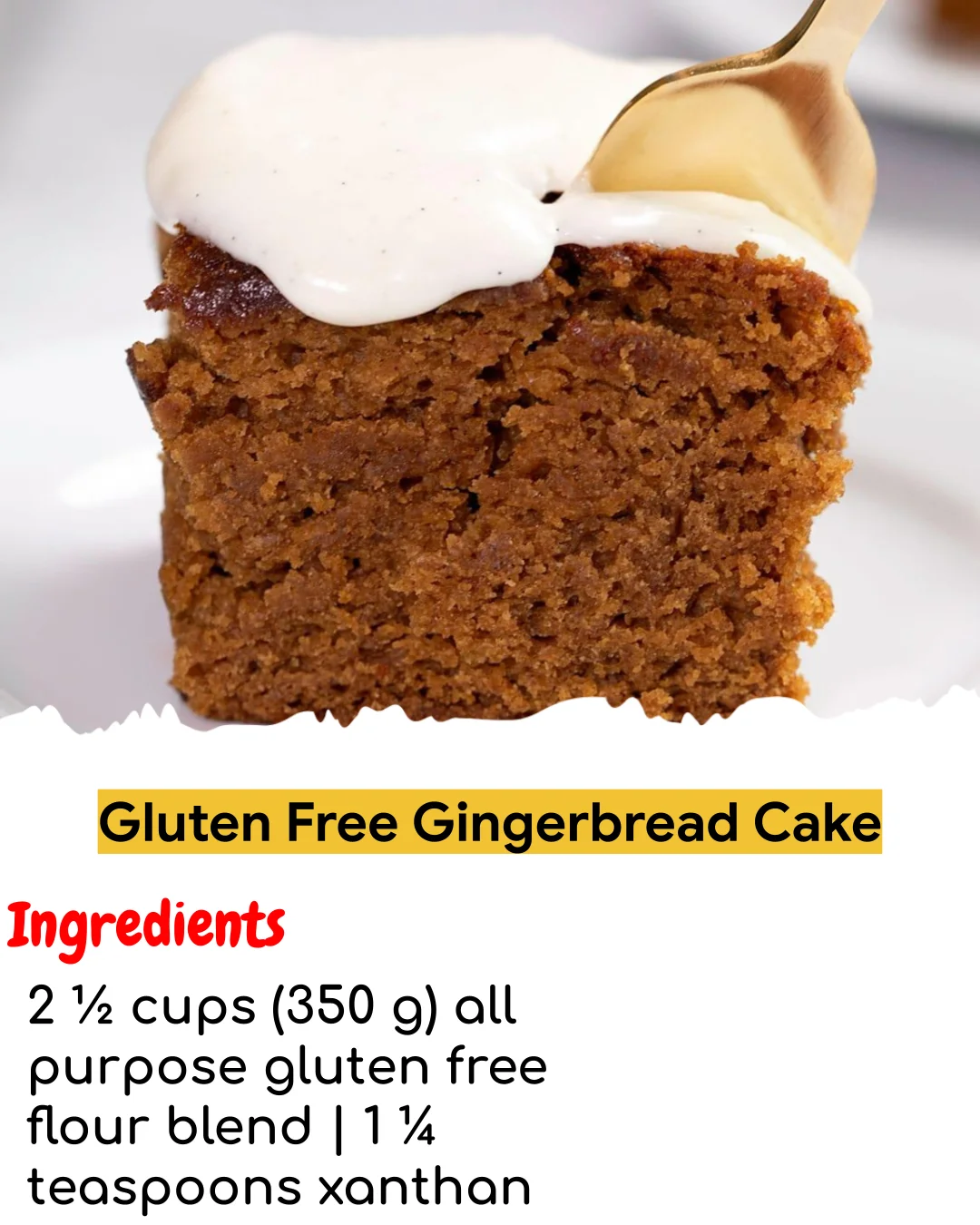Gluten Free Gingerbread Cake (Chef-Developed)