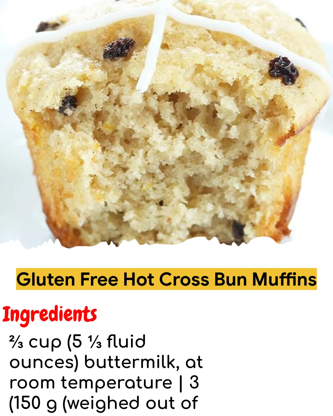 Gluten Free Hot Cross Bun Muffins (Chef-Developed)