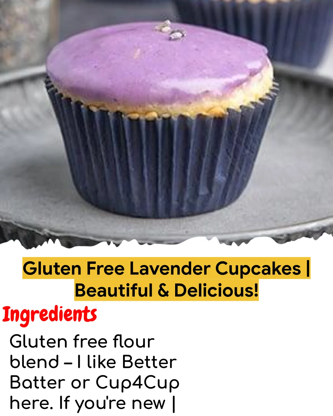 Gluten Free Lavender Cupcakes | Beautiful & Delicious! (Meal Prep Friendly)