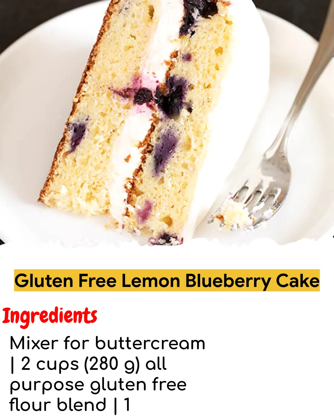 Gluten Free Lemon Blueberry Cake (Tested 10+ Times)