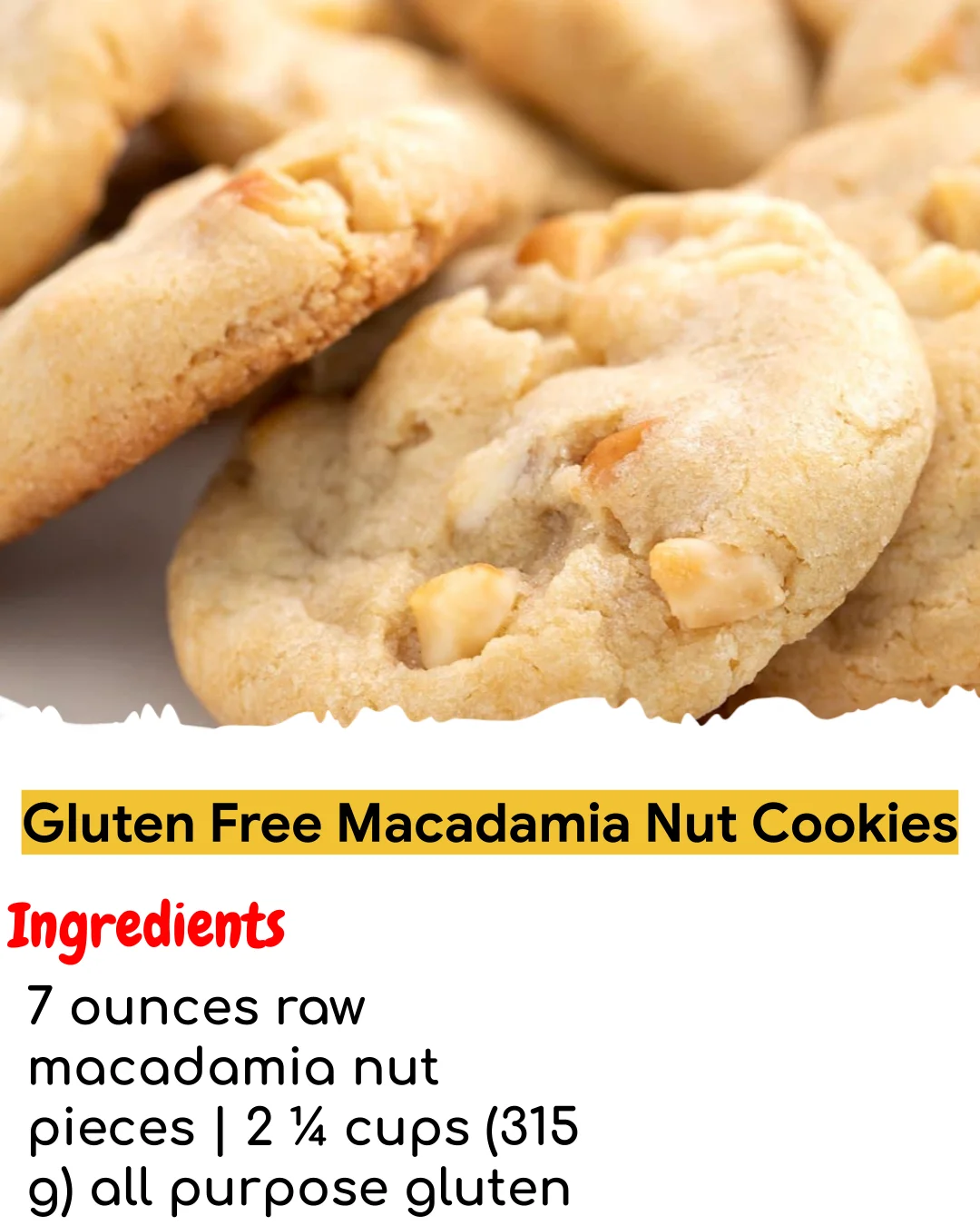 Gluten Free Macadamia Nut Cookies (Meal Prep Friendly)