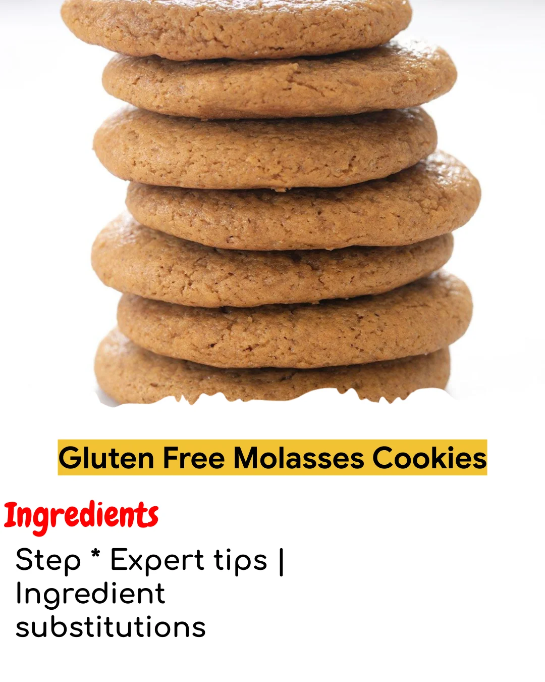 Gluten Free Molasses Cookies (Meal Prep Friendly)