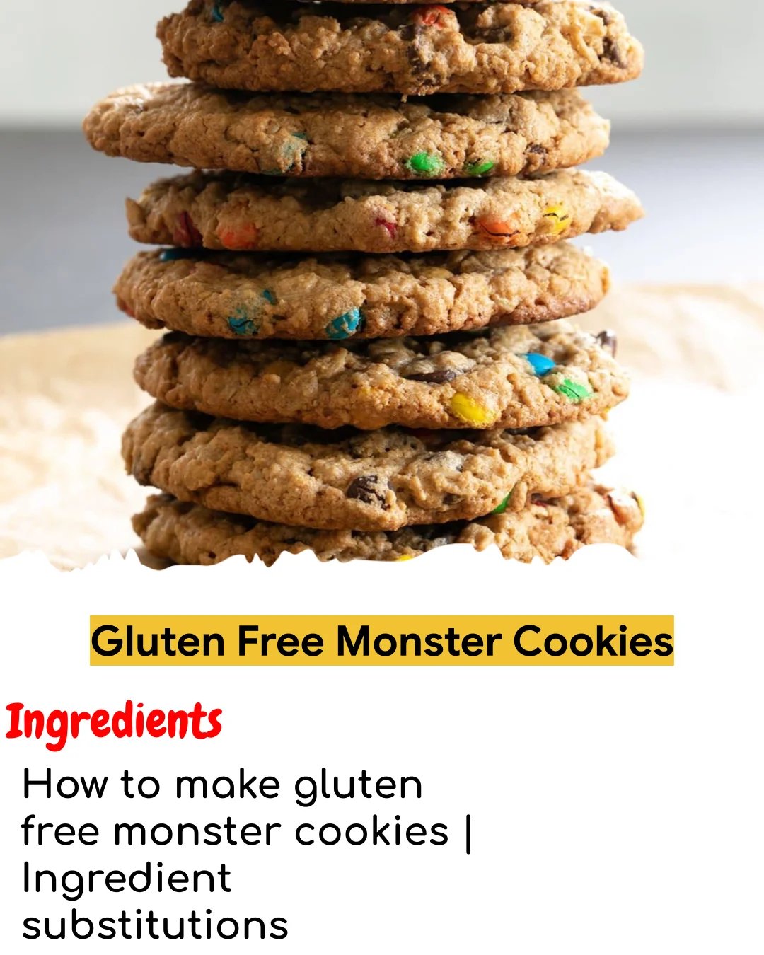 Gluten Free Monster Cookies (Meal Prep Friendly)
