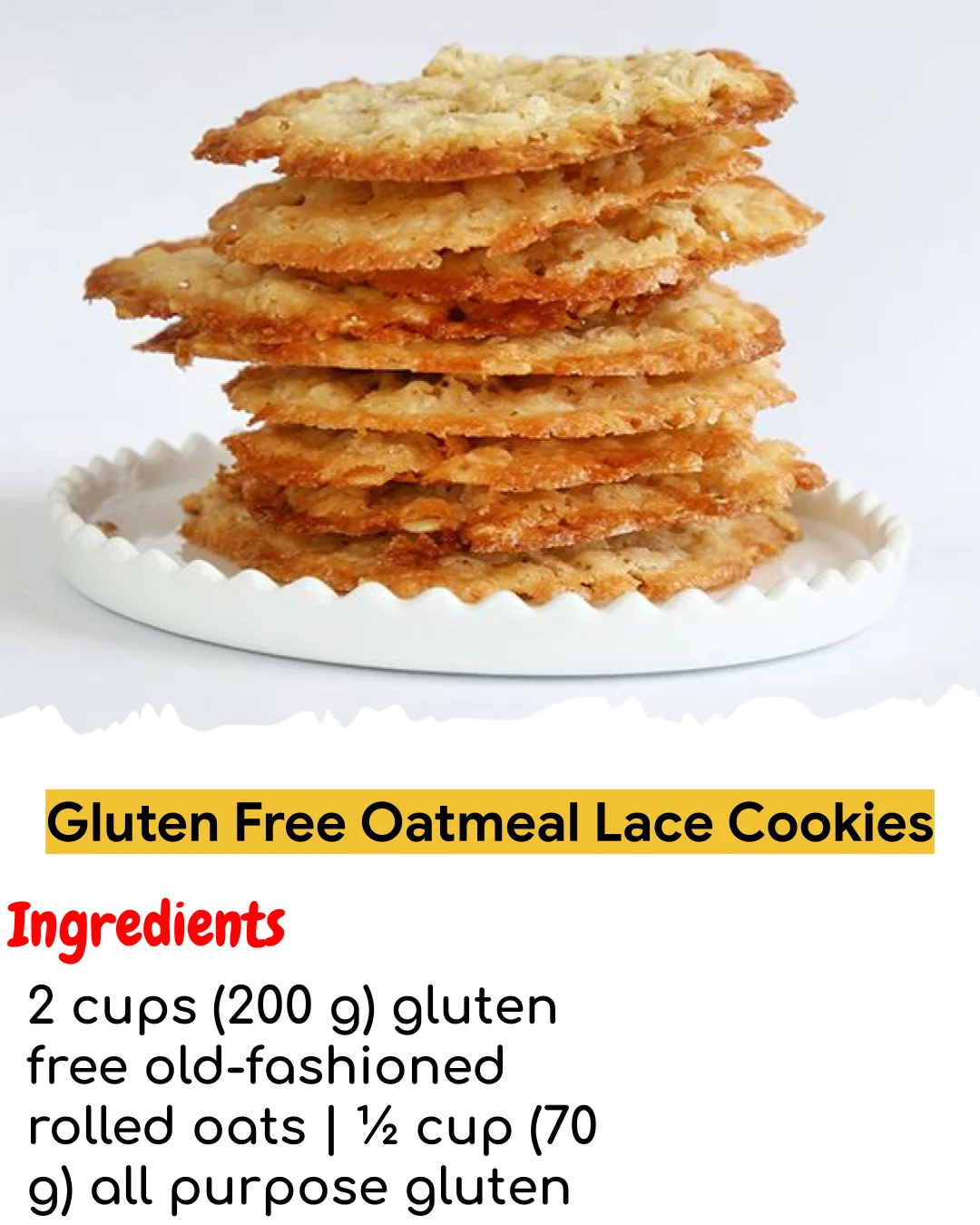 Gluten Free Oatmeal Lace Cookies (Chef-Developed)
