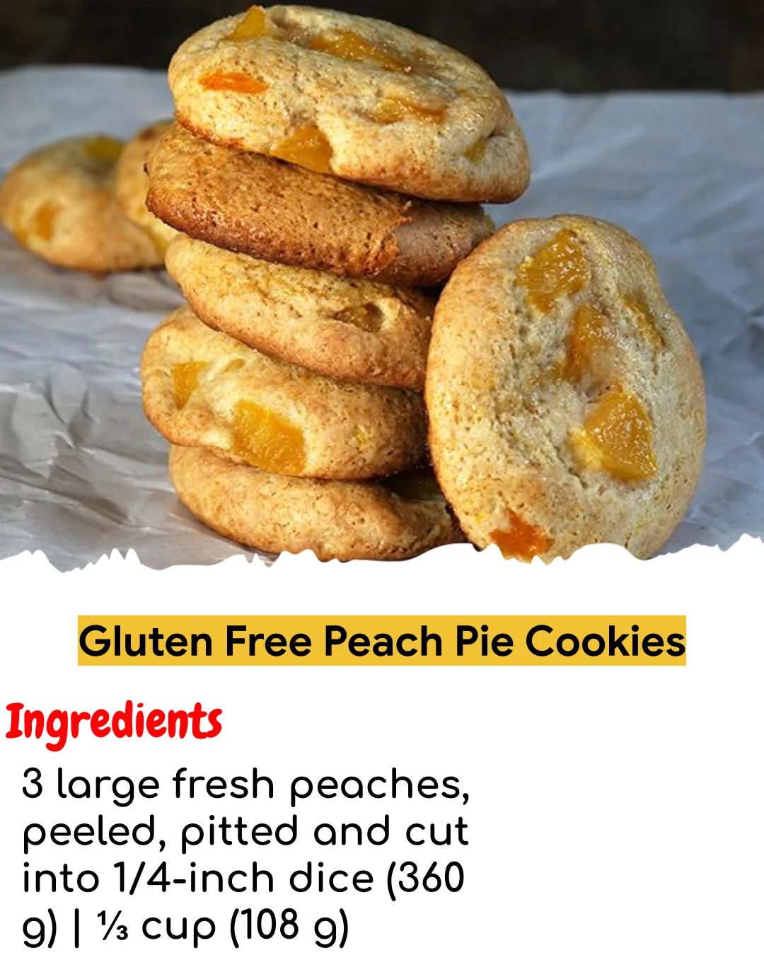 Gluten Free Peach Pie Cookies (Chef-Developed)