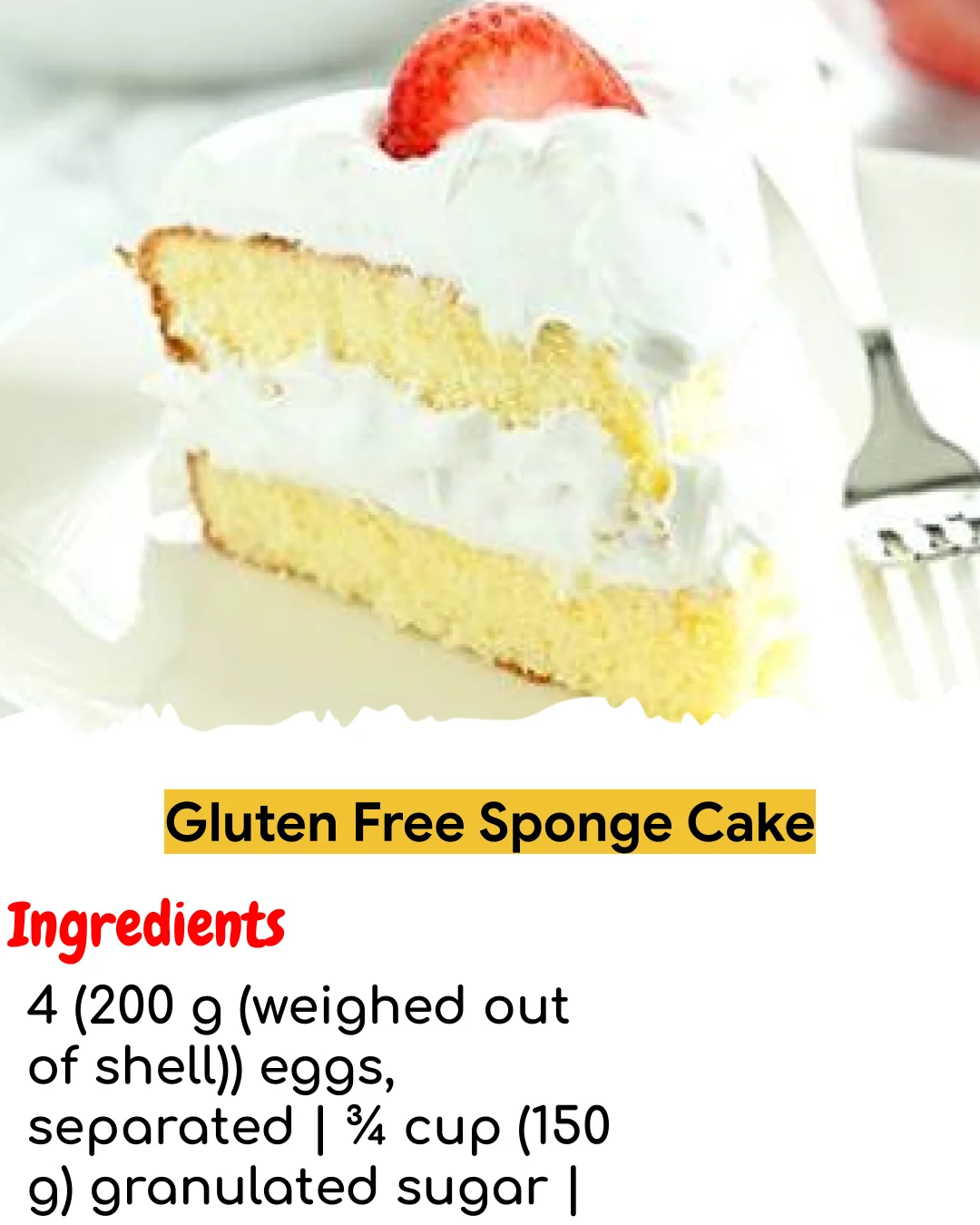 Gluten Free Sponge Cake (Tested 10+ Times)