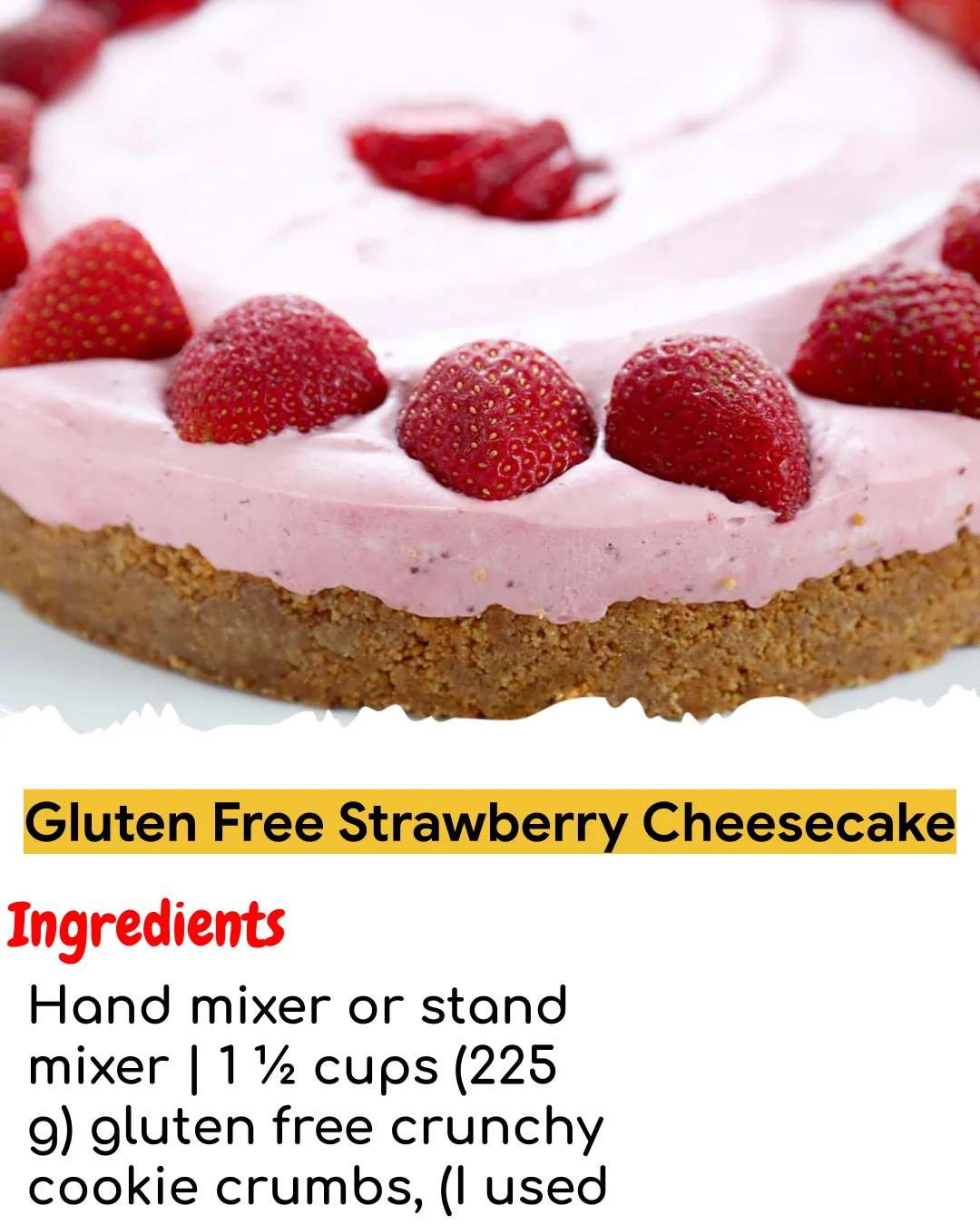 Gluten Free Strawberry Cheesecake (Easy 60-Minute)