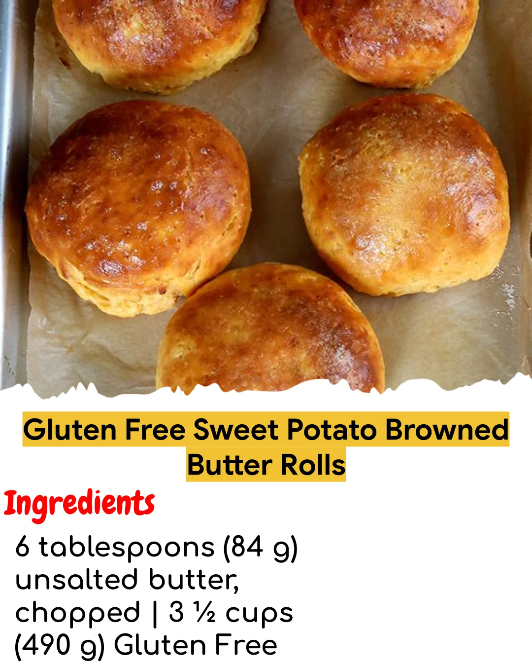 Gluten Free Sweet Potato Browned Butter Rolls (Easy 60-Minute)