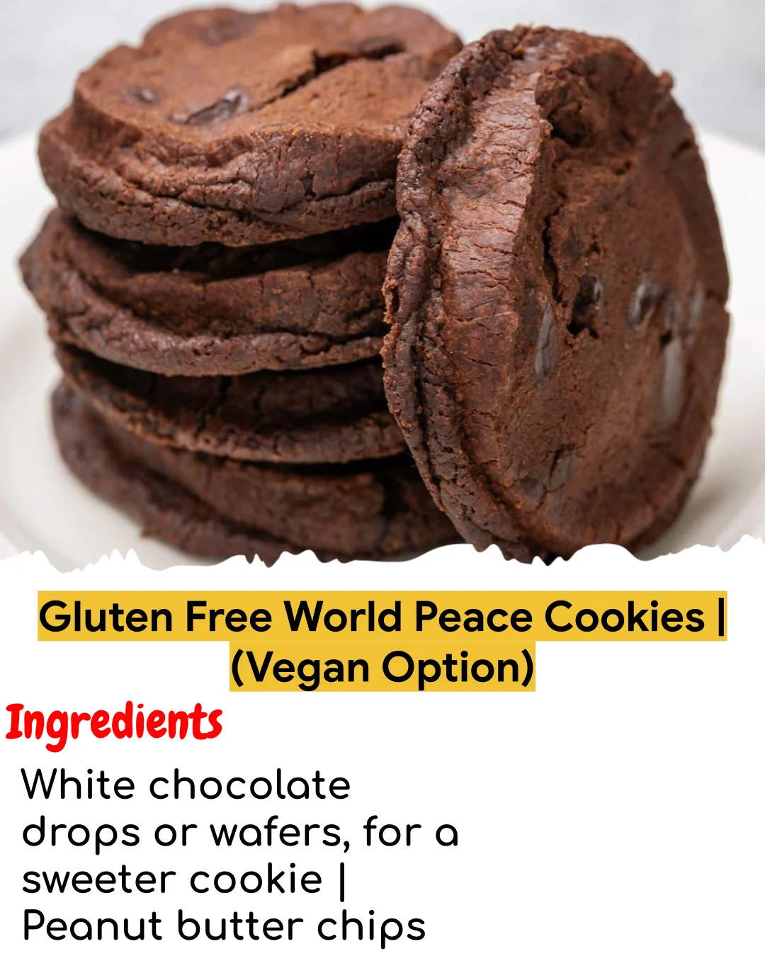 Gluten Free World Peace Cookies | (Vegan Option) (Easy 60-Minute)