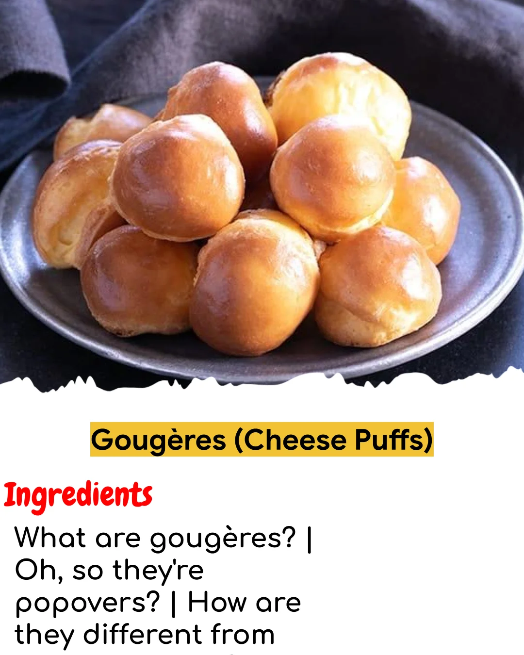 Gougères (Cheese Puffs) (Meal Prep Friendly)