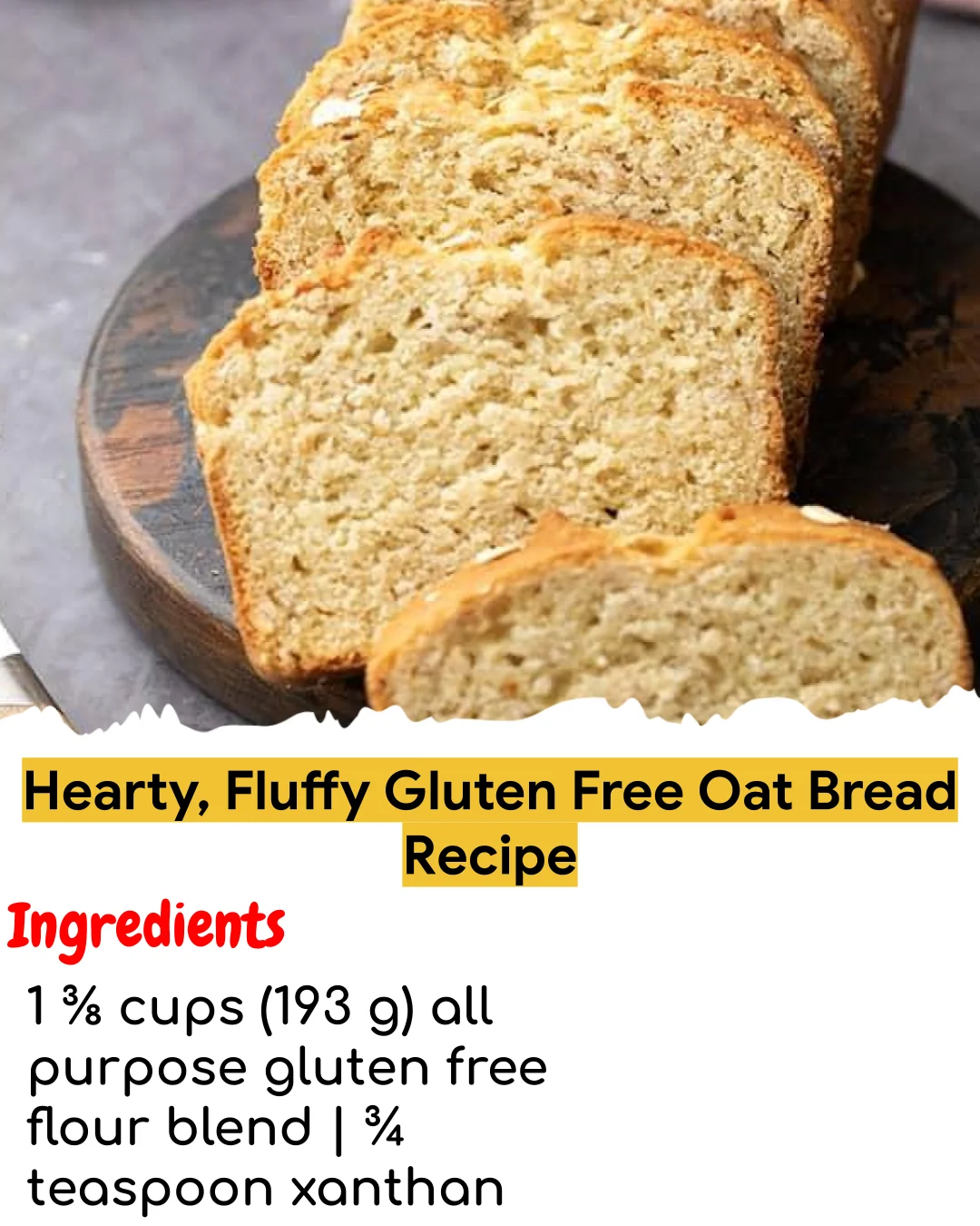 Hearty, Fluffy Gluten Free Oat Bread Recipe (Easy 60-Minute)