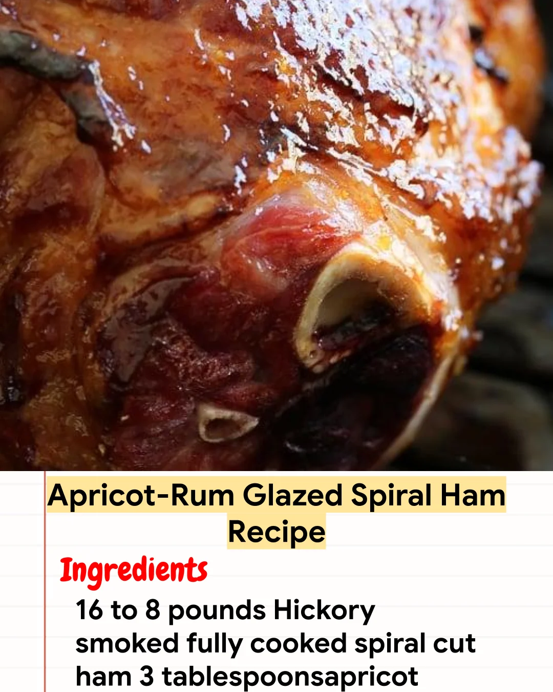 High protein Recipe Apricot-Rum Glazed Spiral Ham Recipe