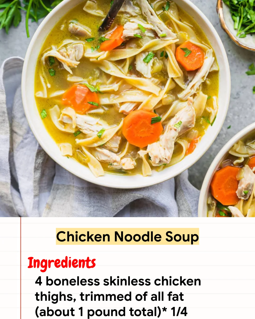 High protein Recipe Chicken Noodle Soup
