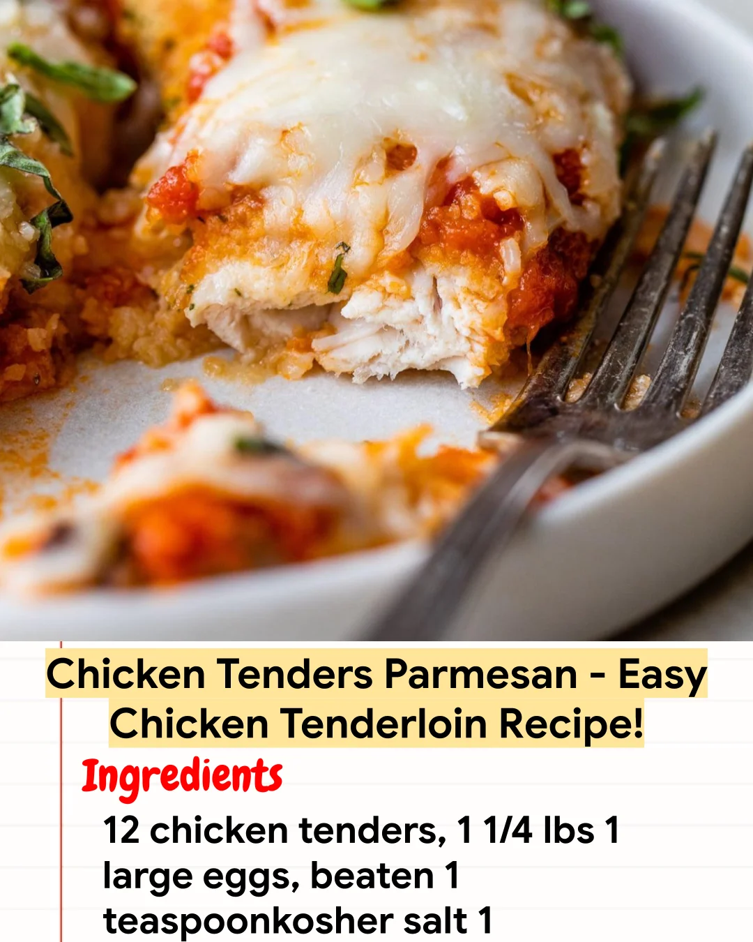 High protein Recipe Chicken Tenders Parmesan – Easy Chicken Tenderloin Recipe!