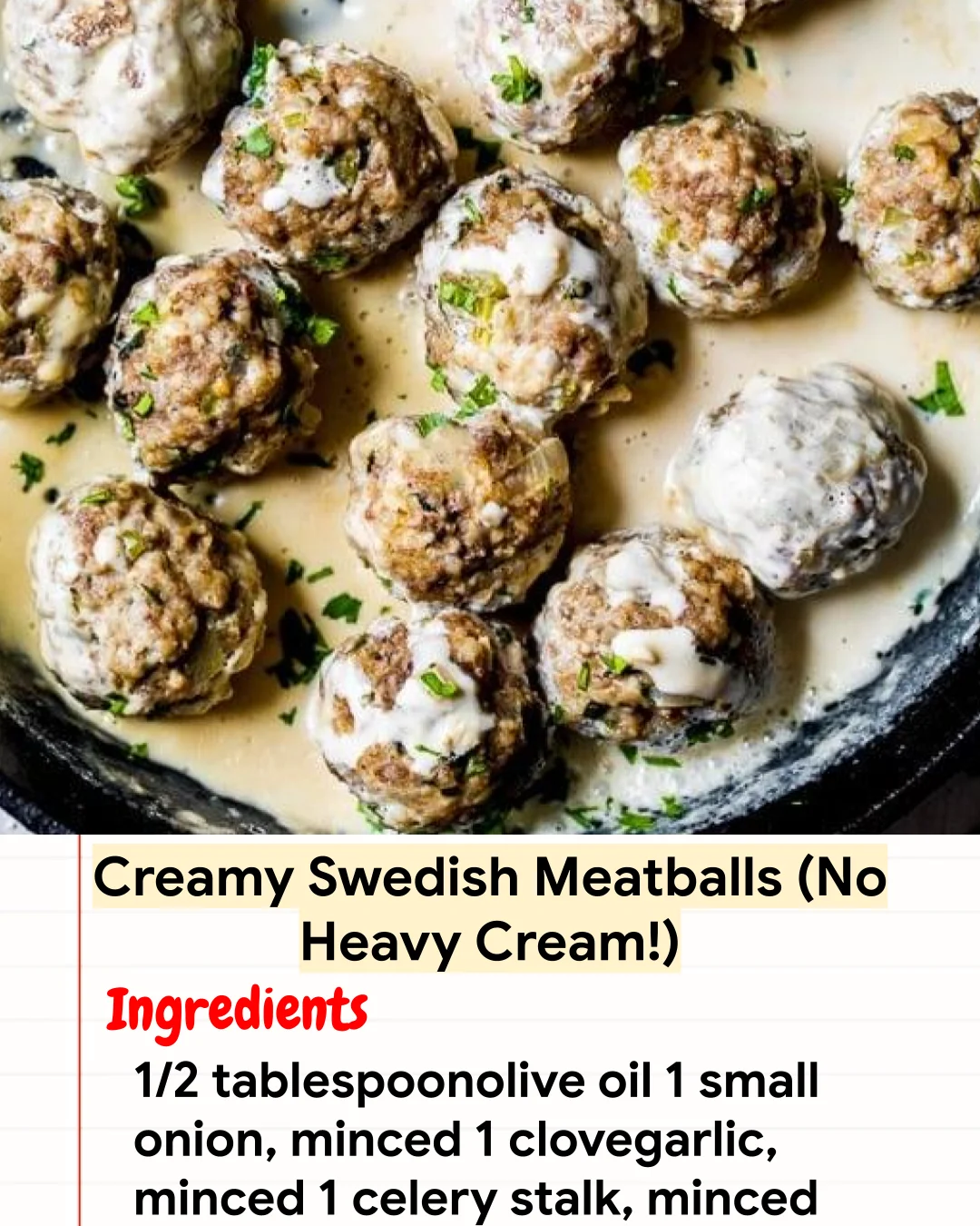High protein Recipe Creamy Swedish Meatballs (No Heavy Cream!)
