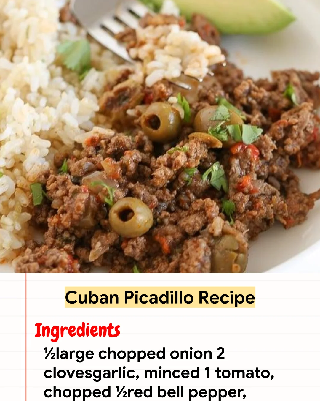High protein Recipe Cuban Picadillo Recipe