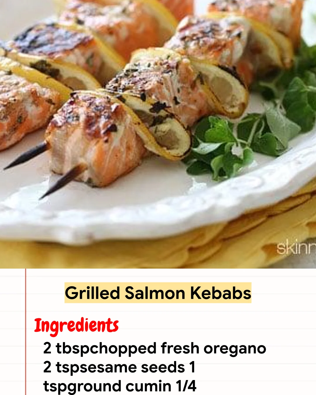 High protein Recipe Grilled Salmon Kebabs