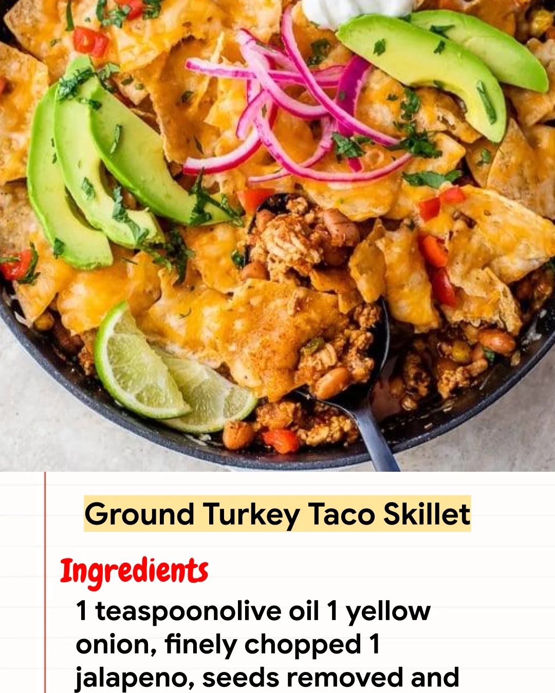 High protein Recipe Ground Turkey Taco Skillet