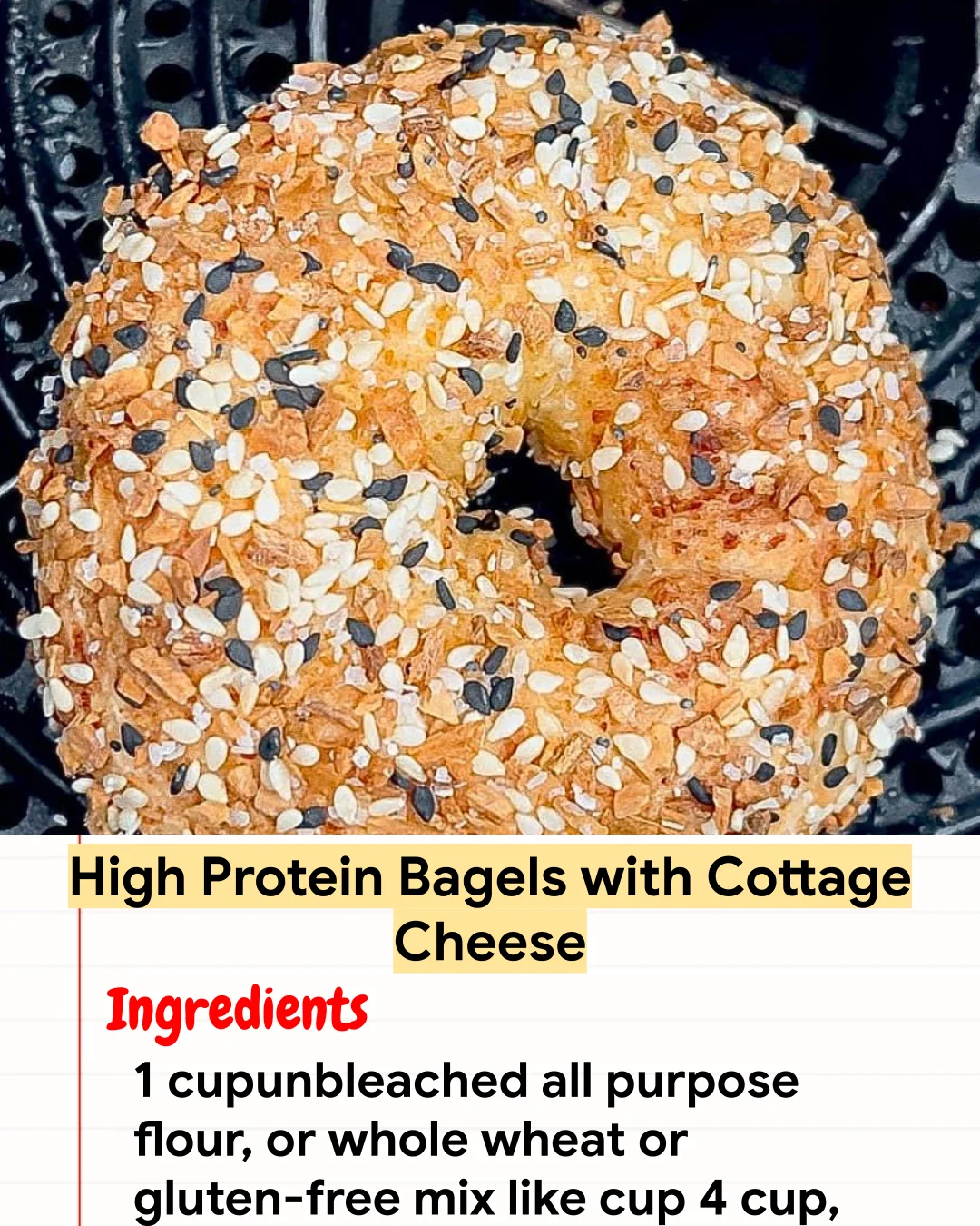 High protein Recipe High Protein Bagels with Cottage Cheese