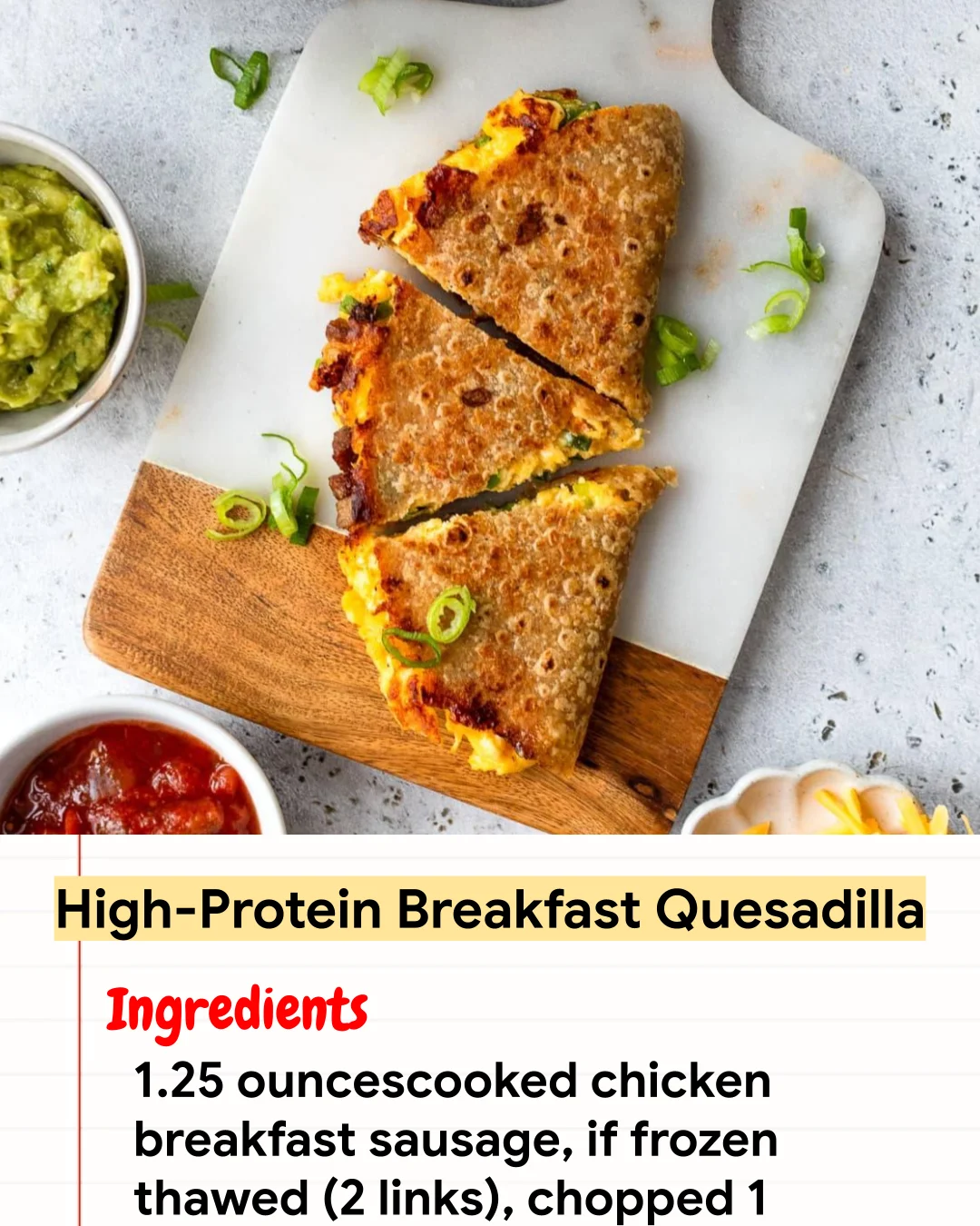 High protein Recipe High-Protein Breakfast Quesadilla