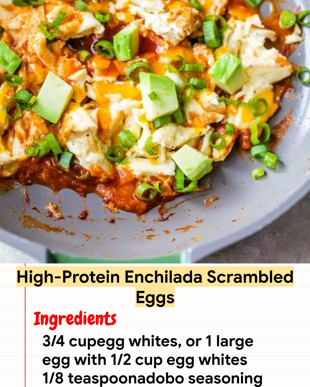 High protein Recipe High-Protein Enchilada Scrambled Eggs