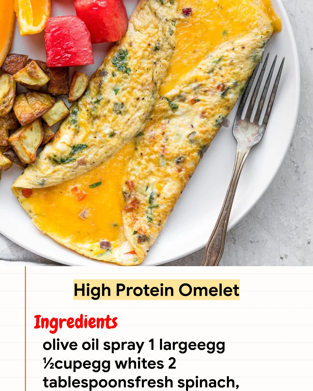 High protein Recipe High Protein Omelet