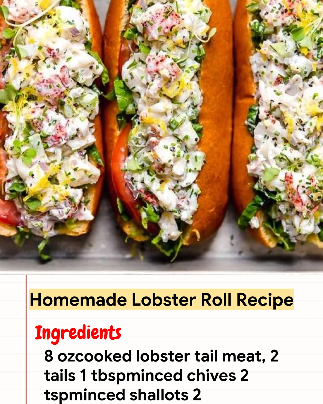 High protein Recipe Homemade Lobster Roll Recipe