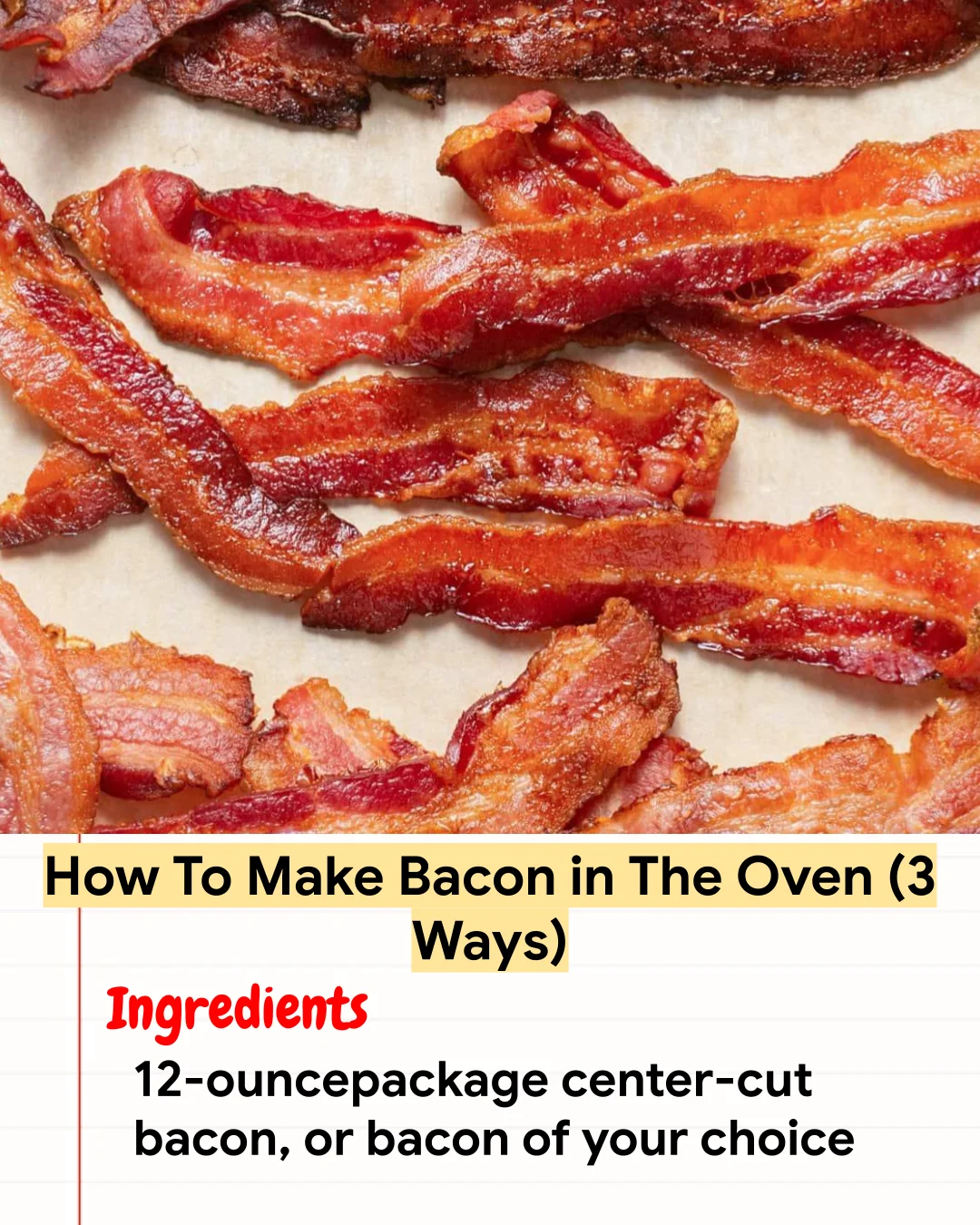 High protein Recipe How To Make Bacon in The Oven (3 Ways)