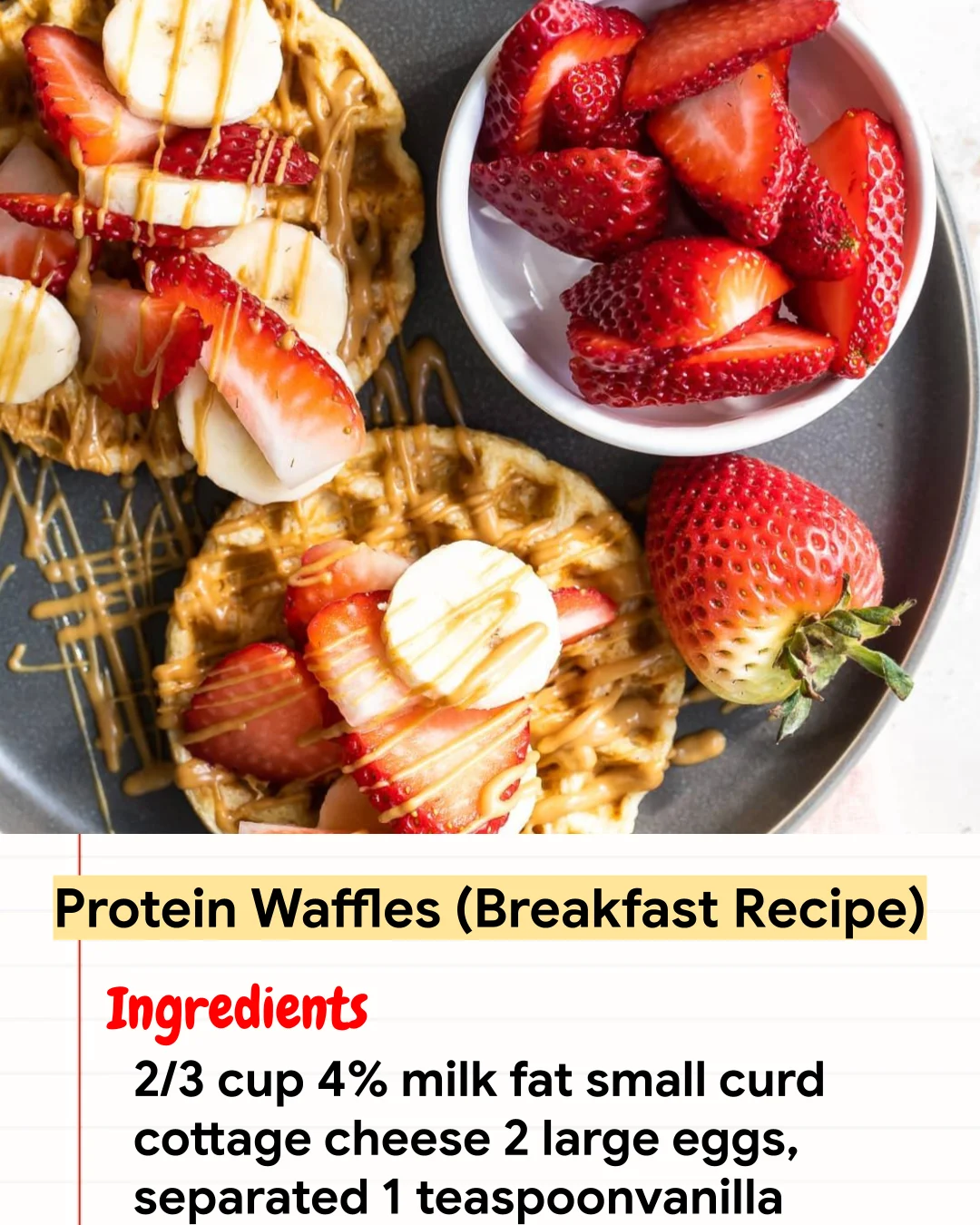 High protein Recipe Protein Waffles (Breakfast Recipe)