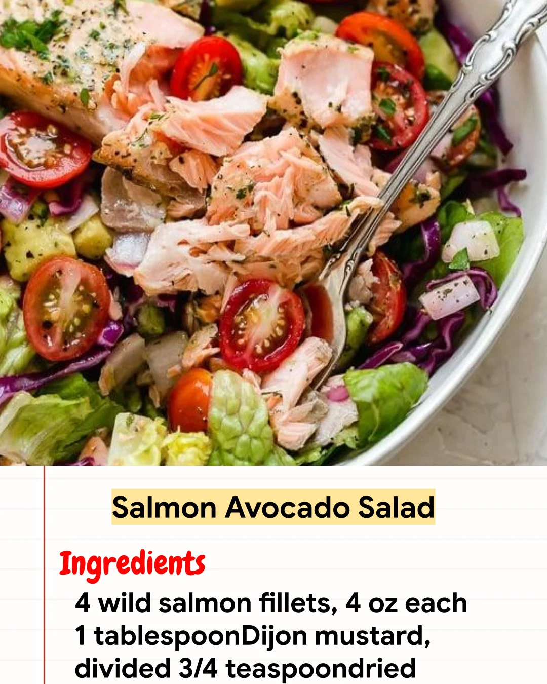 High protein Recipe Salmon Avocado Salad