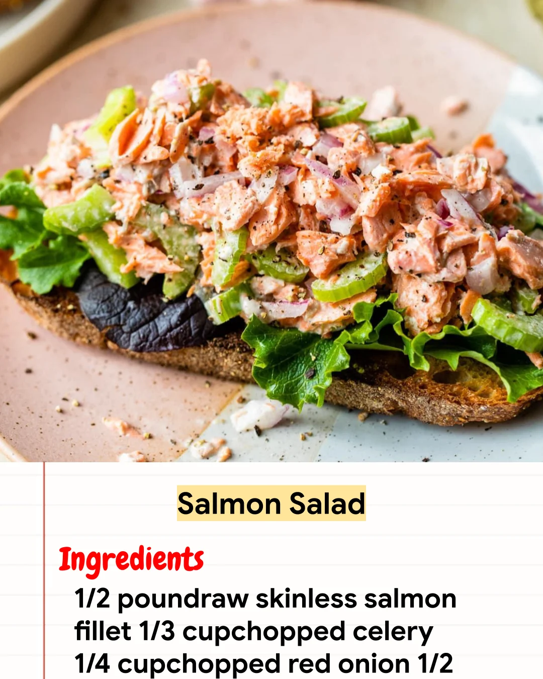 High protein Recipe Salmon Salad