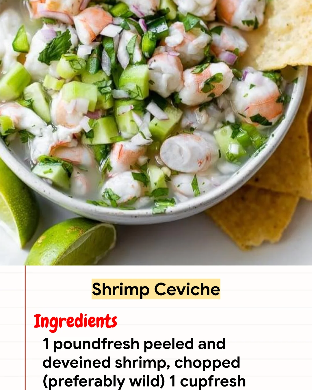 High protein Recipe Shrimp Ceviche