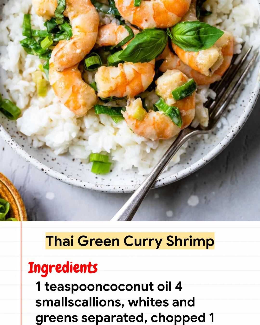 High protein Recipe Thai Green Curry Shrimp
