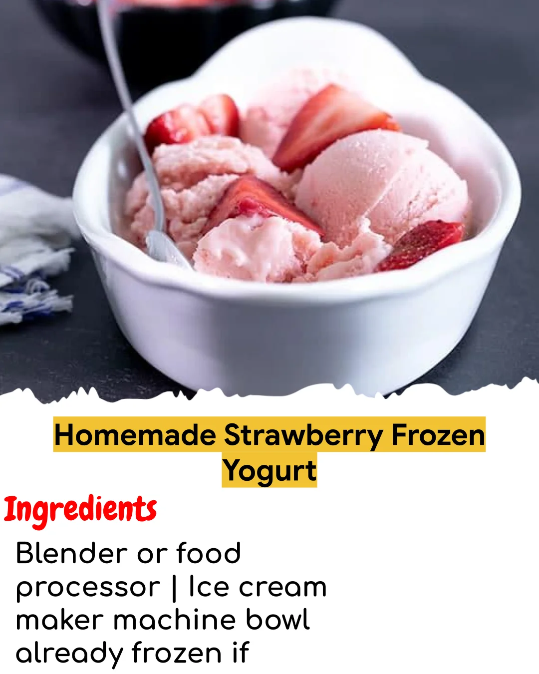 Homemade Strawberry Frozen Yogurt (Easy 60-Minute)