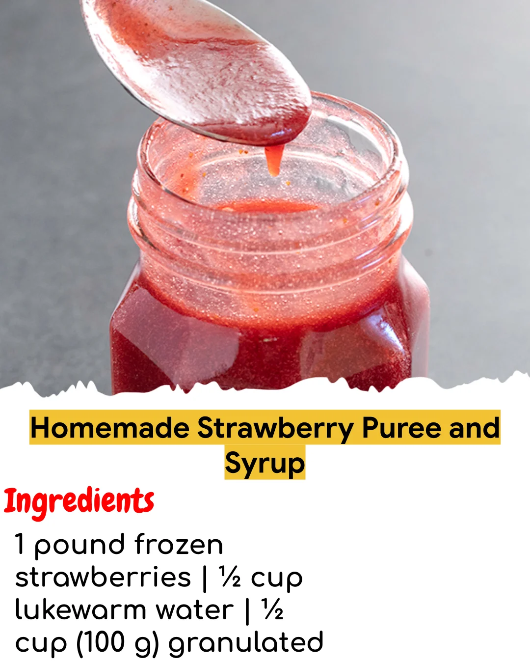 Homemade Strawberry Puree and Syrup (Easy 60-Minute)
