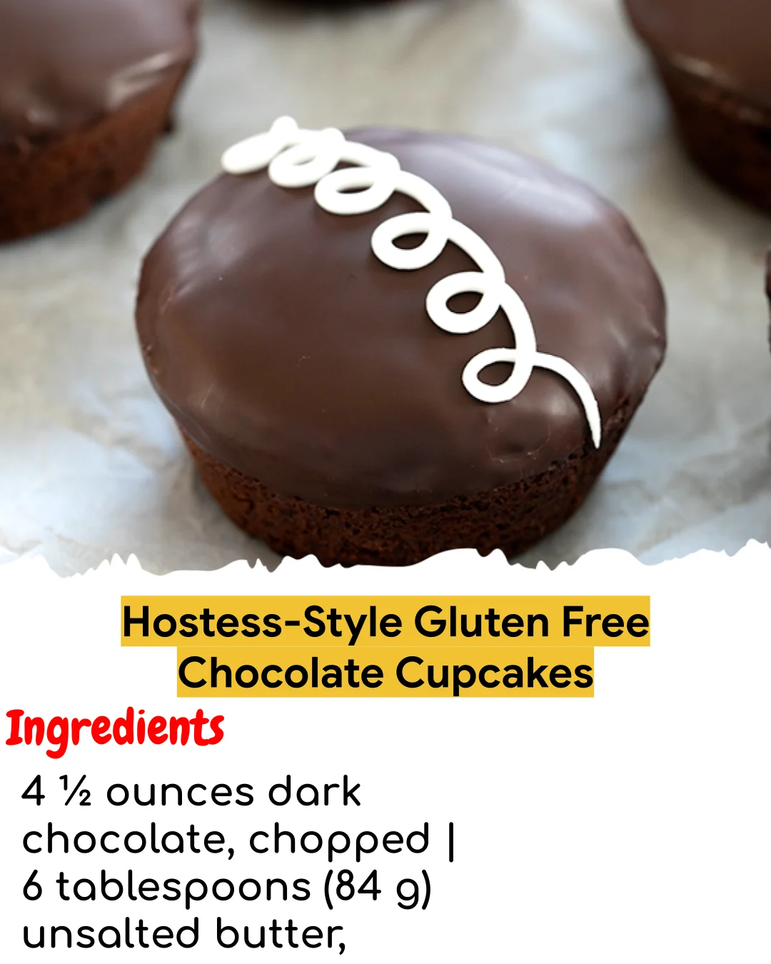 Hostess-Style Gluten Free Chocolate Cupcakes (Meal Prep Friendly)