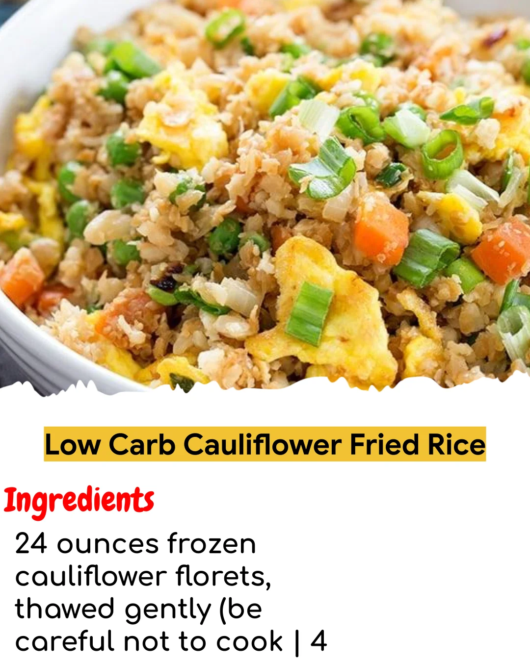 Low Carb Cauliflower Fried Rice (Tested 10+ Times)
