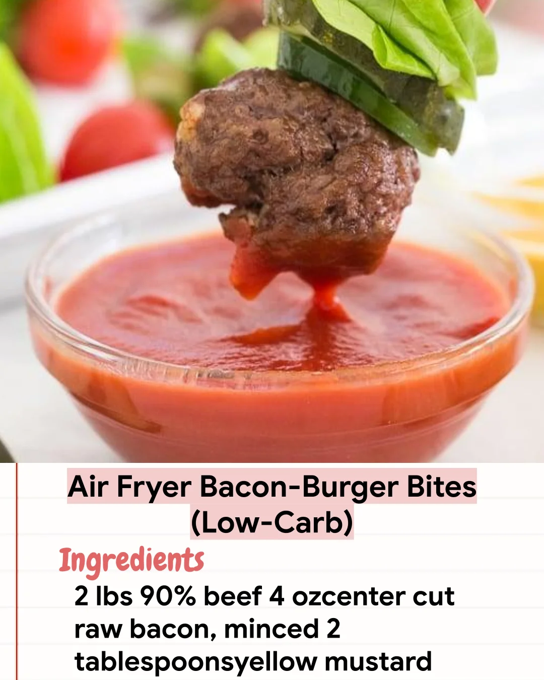Low Carb Recipe Air Fryer Bacon-Burger Bites (Low-Carb)