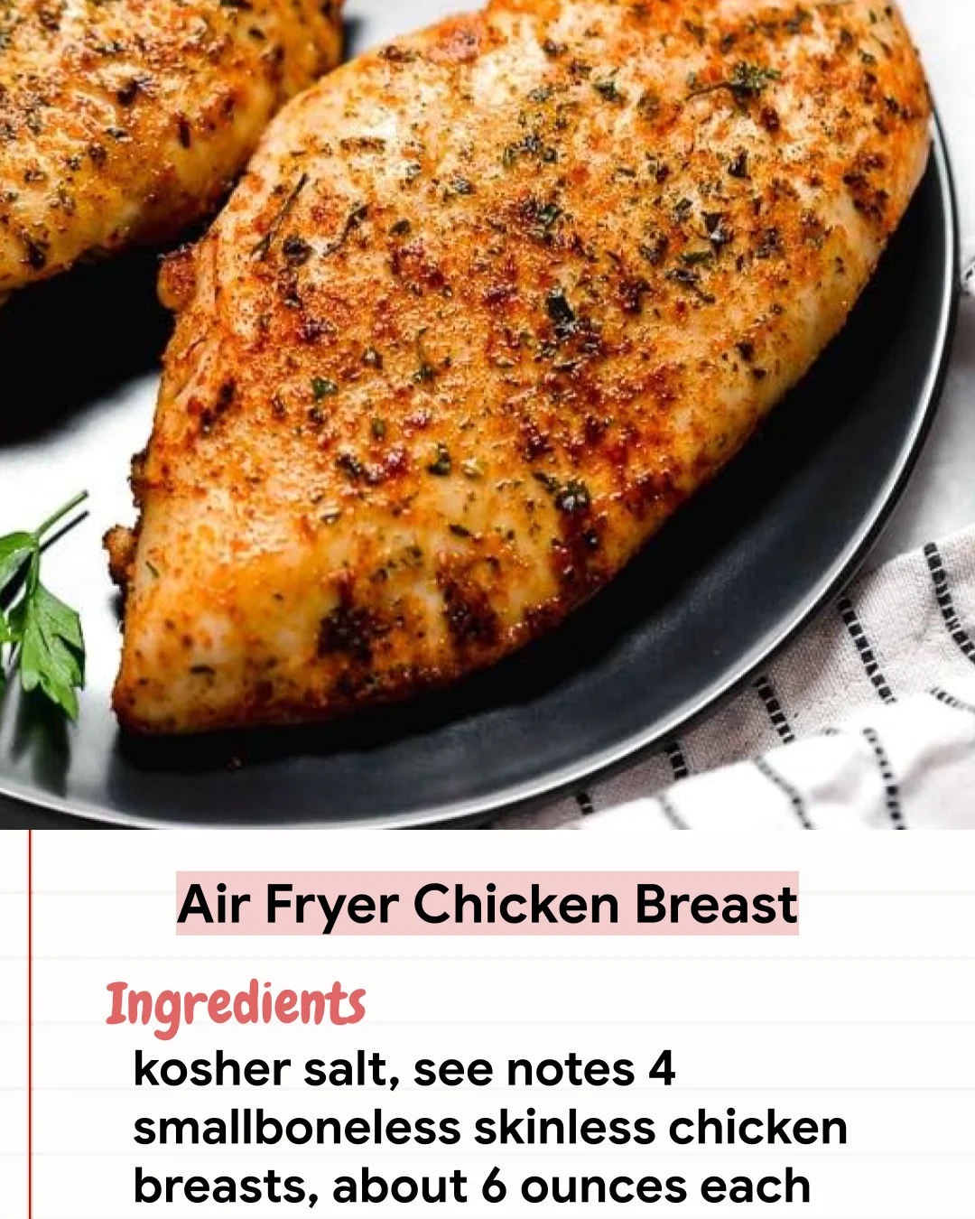 Low Carb Recipe Air Fryer Chicken Breast