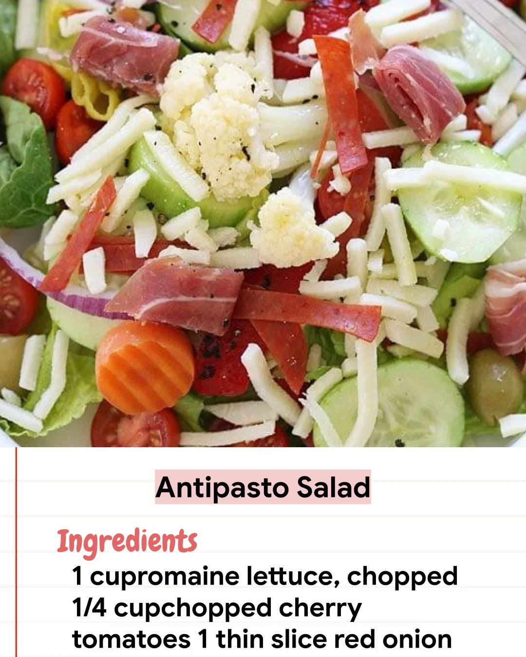 Low Carb Recipe Antipasto Salad