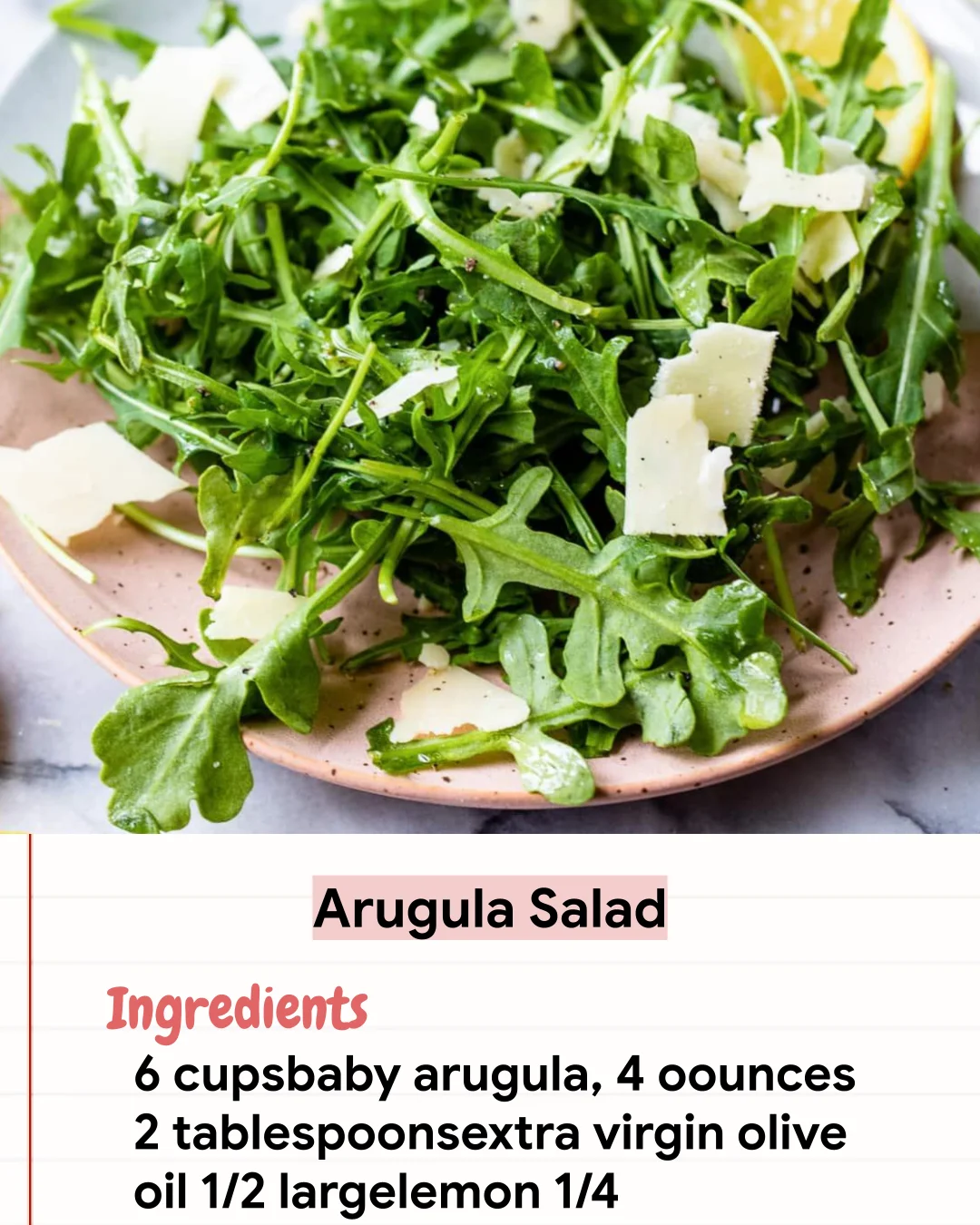 Low Carb Recipe Arugula Salad